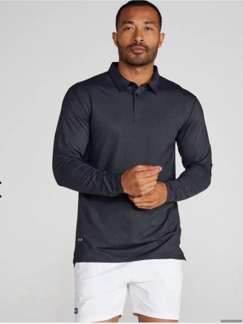 NWT - BYLT Basics Long Sleeve Polo - Navy Blue